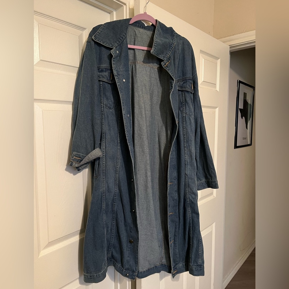 💙 Longline Denim Plus Size Jacket 💙